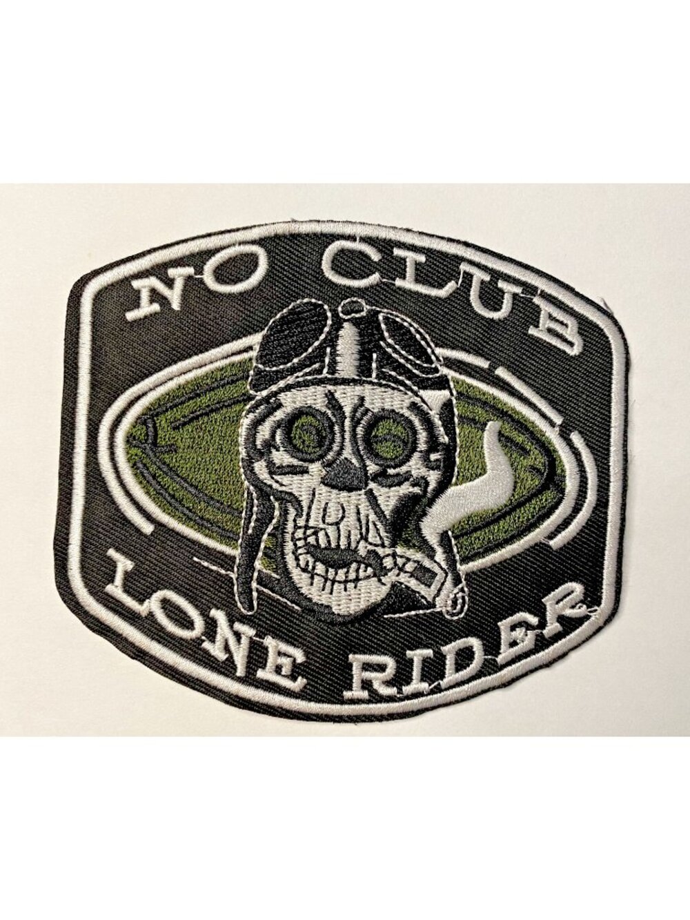 No Club Lone Rider Motorcycle 4in Embroidered Iron-on Patch